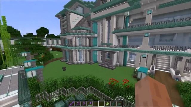 How To BUILD a  Minecraft BIG MODERN MANSION - Realistic Mansion-  Minecraft Tutorial 1.17#1 INTRO смотреть онлайн