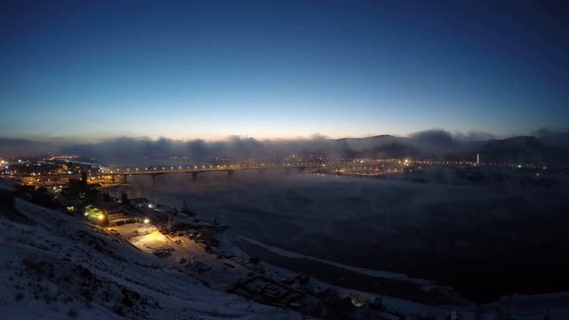 Time Lapse Красноярск, Новый мост через реку Енисей смотреть онлайн