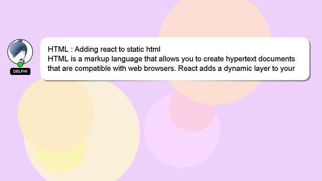 HTML : Adding react to static html смотреть онлайн