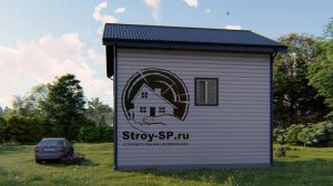 «ДРУЖБА» Дом 8х8 финский двухэтажный каркасный дом для ПМЖ ЛЮКС 8 на 8