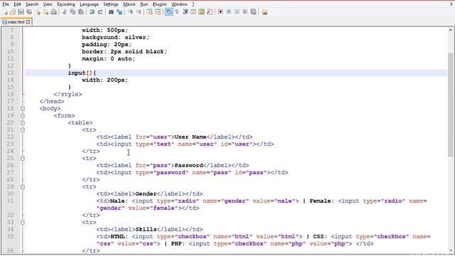 applying css on forms #form #css #html #webdevelopment