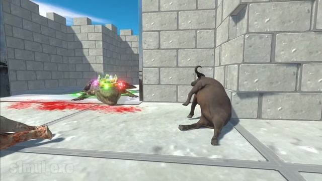 RUN, JUMP and INVADE KING PURUSSAURUS CASTLE - Animal Revolt Battle Simulator смотреть онлайн