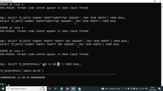 Conversion functions in ORACLE SQL part 2-ORACLE 19C SQL & PL/SQL Full Course in Telugu-Lesson-20