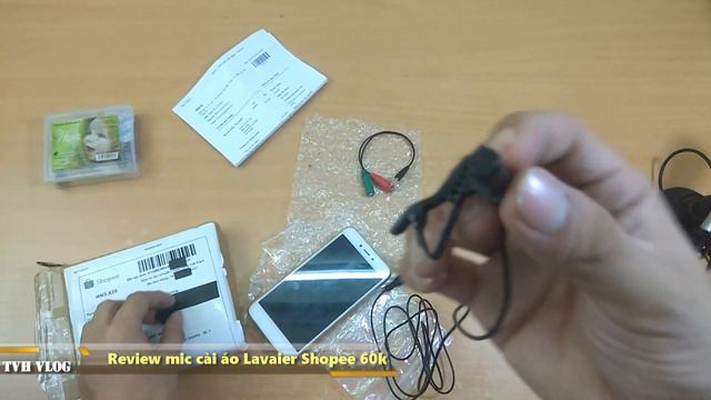Mở hộp mic cài áo Lavalier Koolsound Mobile Shopee siêu rẻ 62k ( Mic for Mobile)   | Văn Hóng