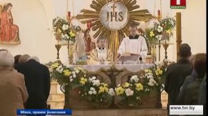 Католики отмечают Пасху. Запись прямого включения у костела Святых Симеона и Елены в Минске