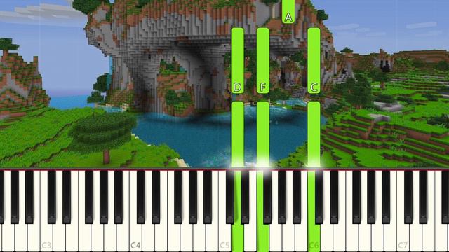 Mice On Venus - Minecraft Theme - Very Easy Piano tutorial смотреть онлайн