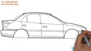 How to Draw a Kia Rio / Как нарисовать Kia Rio