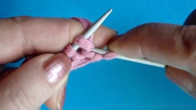 Платочная вязка Узор 1 Вязание спицами для начинающих