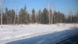 Глазами пассажира из пассажирского вагона поезда
