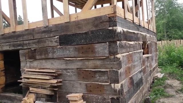 Наш новый сарай. из шпалы. Строим сарай из шпалы! Бюджетный  вариант сарая из шпалы!