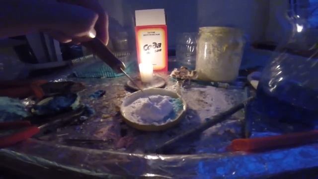 Медный купорос+сода=гидроксикарбонат меди(азурита)! смотреть онлайн