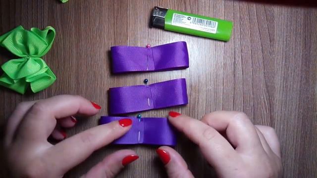 как сделать бантик своими руками. Бантики из репсовой ленты. Резинки бантики своими руками смотреть онлайн