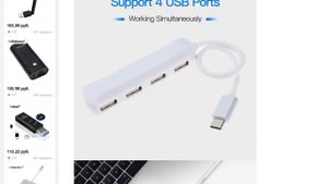 Разветвитель-адаптер с разъемом USB usb-хаб на USB 31 4 порта для ПК ноутбуков