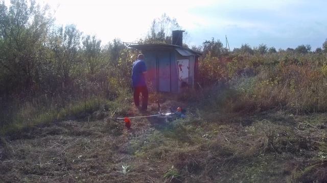 Тест бензокосы! Делаю ветер на даче! смотреть онлайн
