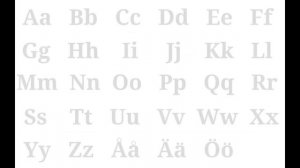 Алфавит. Финский язык.