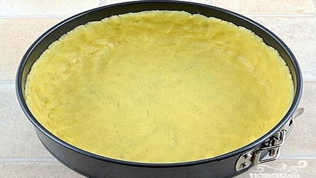 Творожный пирог с персиками