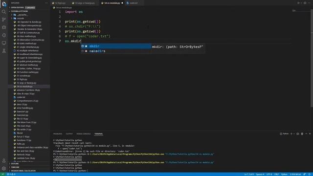 OS Module in Python in Hindi || Python Free tutorial #54 || Death Code
