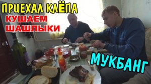 ВЛОГ : ЖАРИМ ШАШЛЫКИ / ПРИЕХАЛ КЛЁПА / МУКБАНГ / КУШАЕМ МЯСО / ОБЕД В ДЕРЕВНЕ / ИВАН НАКОРМИЛ ДРУЗЕЙ