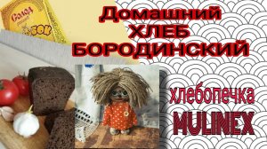 Для домовёнка Кузи и для себя, конечно! Домашний БОРОДИНСКИЙ ХЛЕБ в хлебопечке MULINEX.