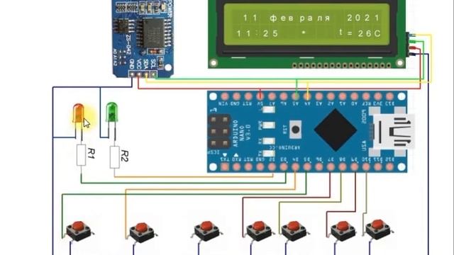 FLProg. Часы на модуле DS 3231+Arduino+FlProg Вводная часть смотреть онлайн
