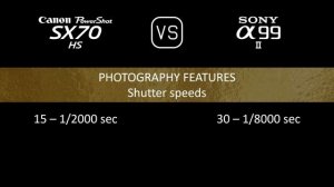 Canon PowerShot SX70 HS vs. Sony A99 II: A Comparison of Specifications