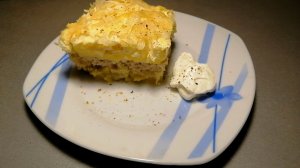 Картофельно - капустная запеканка с фаршем