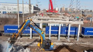 В Санкт-Петербурге произведён демонтаж путепровода для строительства участка ВСД