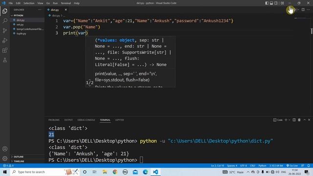 Python Dictionary | Learn Coding