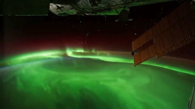 Северное сияние в космосе Видео