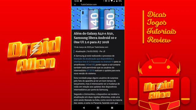 CHEGOU TAMBÉM PARA ELE! GALAXY A7 2018 ANDROID 10 ONE UI 2.0 смотреть онлайн