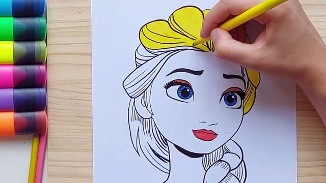 Принцесса Эльза раскраска | Холодное сердце #эльза #холодноесердце #фрозен