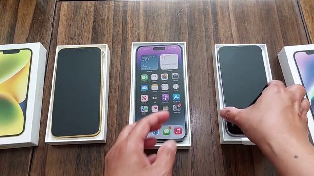 iPhone 14 Pro Max (deep purple) and iPhone 14 (purple & yellow) #unboxing смотреть онлайн