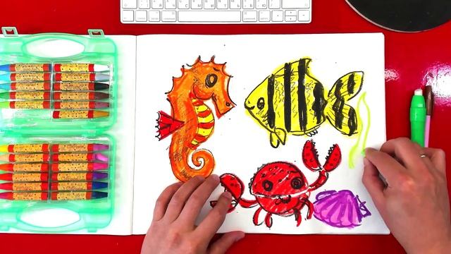 Подводный Мир / Как нарисовать рисунок за 160 рублей. смотреть онлайн