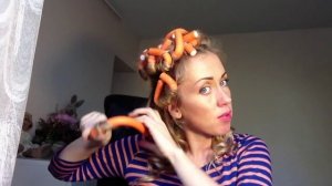 Как самостоятельно накрутиться на бигуди папильотки. Прически.Выпуск 6.