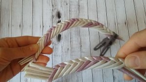 Косичка из 5ти трубочек бумажная лоза