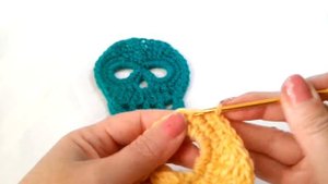 Вязание крючком.АППЛИКАЦИЯ ЧЕРЕП. РАЗБОР УЗОРА+СХЕМА