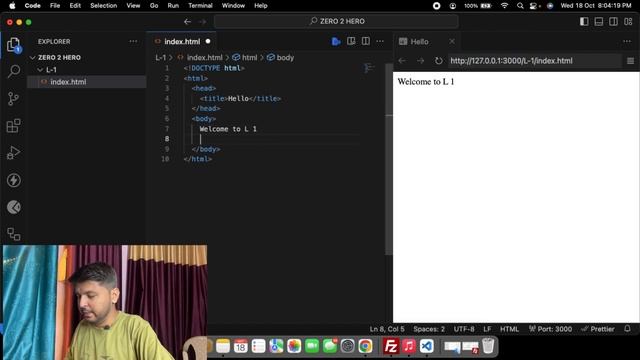 Creating First Webpage | Full Stack Developer | Zero 2 Hero | Hindi| Coder Yogesh
