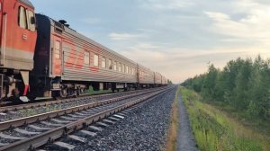 ТЭП70-0496 с фирменным поездом №022Я "Полярная Стрела" Москва - Лабытнанги следует через о.п.1815 К