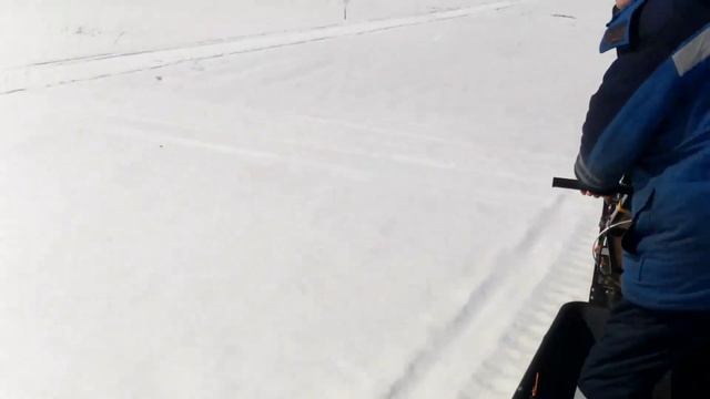 Мотобуксировщик Ураган, рыбалка на окуня, журавли, лебеди. смотреть онлайн