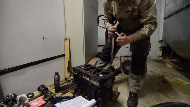 Установка коленвала и маховика на двигатель Iveco F1A