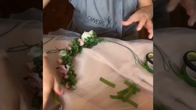Как плести венок из живых цветов