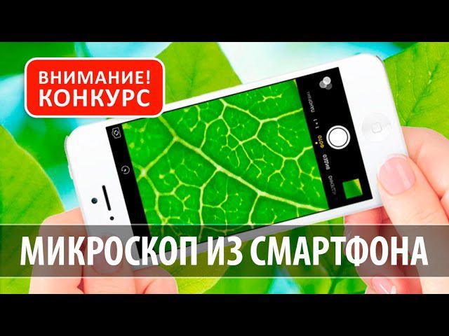 Как сделать микроскоп из смартфона + КОНКУРС смотреть онлайн