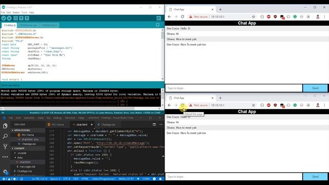 Wifi Chat Using NodeMcu ESP8266 смотреть онлайн
