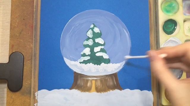 Снежный шар. Новогодний рисунок. Рисование. New Year. Drawing.