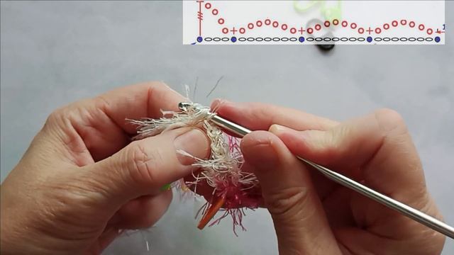 Шарф ажурной сеткой из воздушных петель из пряжи травка Visantia trafka