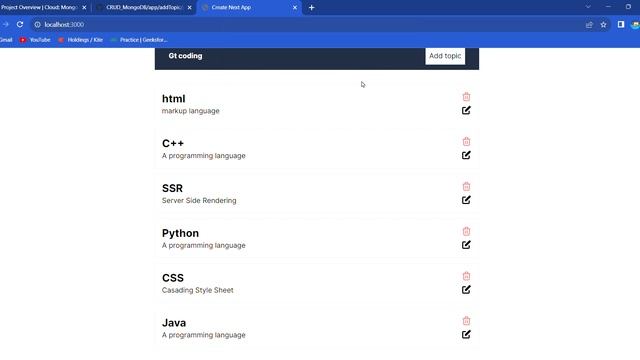 Next.js CRUD OPERATION WITH MONGODB