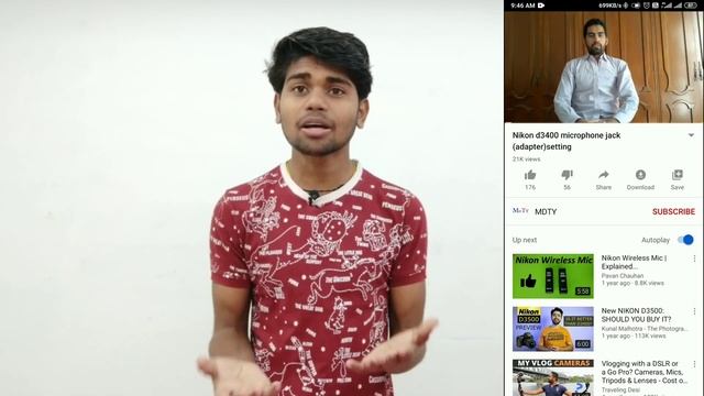 Nikon D3400 Camera External Microphone | Microphone Audio Jack | Microphone Adapter смотреть онлайн