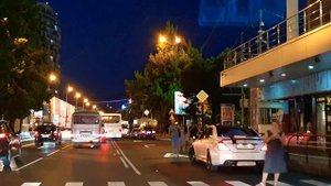 Ночной Сочи Дорога Сочи Дагомыс