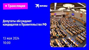 Депутаты Госдумы обсуждают кандидатуры заместителей Председателя Правительства: прямая трансляция