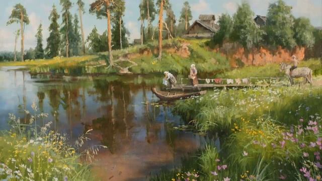 Русская деревня  в картинах  Жданова Владимира